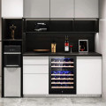 Wooden shelf kitchen wine cabinet with wine refrigerator